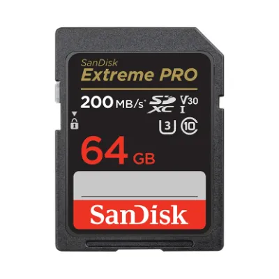 SanDisk Extreme PRO SDカード SDXCカード 64GB UHS-I U3 V30 R:200MB/s W:90MB/s 4K Ultra HD対応SDSDXXU-064G-GN4IN 海外パッケージ
