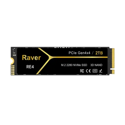 Raver 2TB 3D NAND TLC NVMe SSD PCIe Gen 4x4 放熱シート付 R:7400MB/s W:6400MB/s M.2 2280 PS5 Pro/PS5 Slim/PS5動作確認済み RE4-P2A002TB/GH 5年保証
