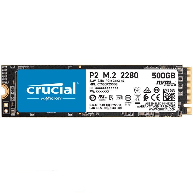 新品未開封 Crucial クルーシャル M.2 2280 SSD P2 Crucial クルーシャル 500GB NVMe PCIe M.2 SSD P2シリーズ Type2280