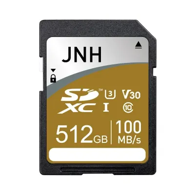 JNHブランド SDカード SDXCカード 512GB R:100MB/s Class10 UHS-I U3 V30対応 4K Ultra HD JP02 3年保証