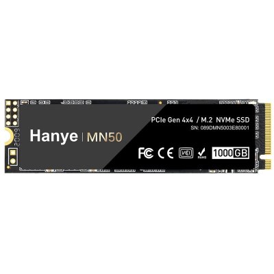 Hanye SSD 1000GB 3D NAND TLC PCIe Gen4x4 M.2 NVMe 2280 R:4900MB/s W:4600MB/s MN50 正規**店品 国内5年保証