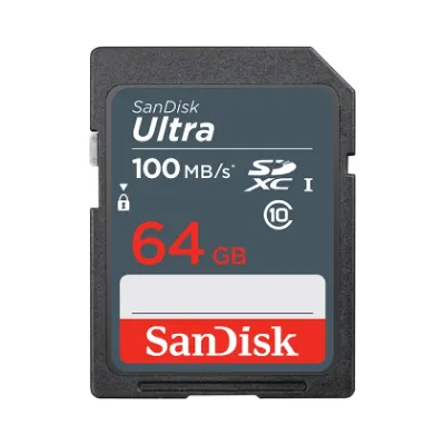 SanDisk サンディスク SDXCカード Ultra 64GB UHS-I U1 R:100MB/s Class10 SDカードSDSDUNR-064G-GN3IN海外向けパッケージ