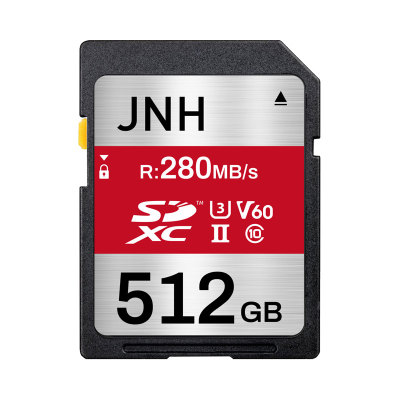 SDXCカード 512GB UHS-II U3 V60 R:280MB/s W:155MB/s JNH Class10 4K Ultra HD動画対応 SDカード メモリーカード 5年保証