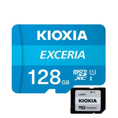 Kioxia マイクロsdカード microSDXC 128GB U1 100MB/S Class10 FULL HD録画対応 専用SDアダプター付き LMEX1L128GG2 海外パッケージ Nintendo Switch対応