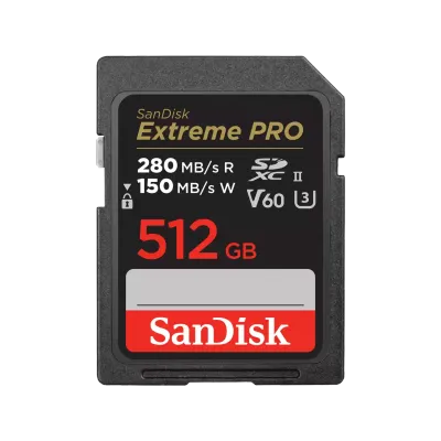 SDカード 512GB SanDisk Extreme PRO SDXCカード UHS-II サンディスク U3 V60 6K 4K R:280MB/s W:100MB/s SDSDXEP-512G-GN4IN