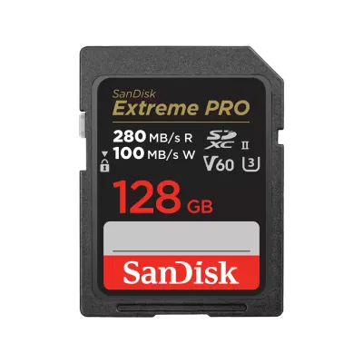 SDカード 128GB SanDisk Extreme PRO SDXCカード UHS-II サンディスク U3 V60 6K 4K R:280MB/s W:100MB/s SDSDXEP-128G-GN4IN