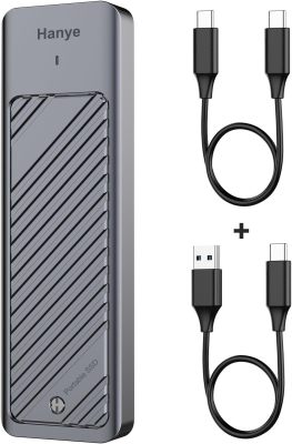 ポータブルSSD 外付けSSD 1TB USB 3.2 Gen2 10Gbps Type‐C　NVMe PCIe Gen4x4 Hanye USB A-C USB C-C 2本ケーブル付き 3年保証