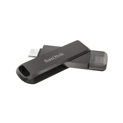SanDisk USBメモリ64GB iXpand Flash Drive Luxe iPhone iPad/PC用 Lightning + USB3.1-C 回転式SDIX70N-064G-GN6NN海外パッケージ