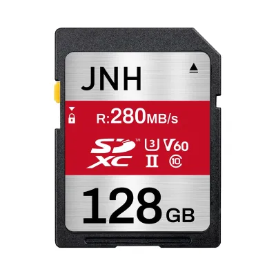 JNH SDXCカード 128GB UHS-II U3 V60 R:280MB/s W:105MB/s Class10 4K Ultra HD動画対応 SDカード メモリーカード V60 5年保証