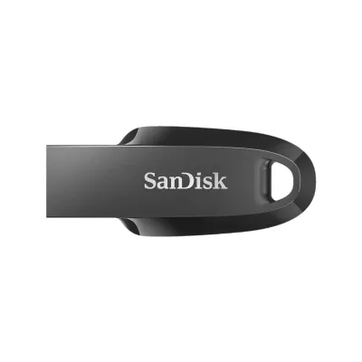SanDisk USBメモリ 64GB USB3.2 Gen1 Ultra Curve R:100MB/s シンプル キャップレス ブラック SDCZ550-064G-G46 海外パッケージ