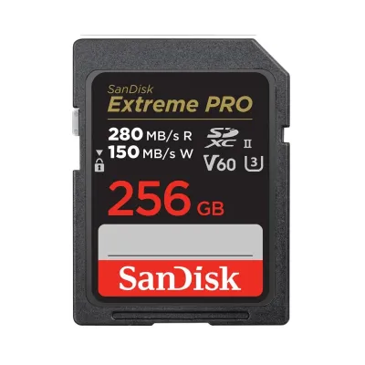 SanDisk Extreme PRO SDXCカード SDカード 256GB UHS-II サンディスク U3 V60 6K 4K R:280MB/s W:150MB/s SDSDXEP-256G-GN4IN
