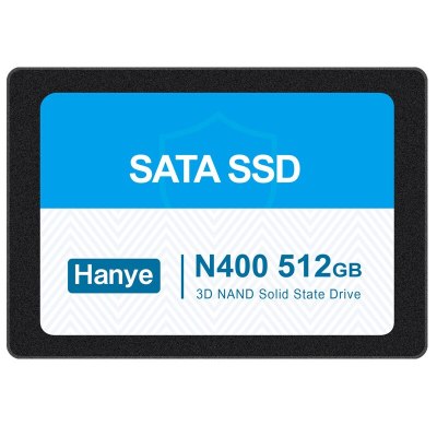 Hanye製 SSD 512GB 3D Nand TLC 内蔵 2.5インチ 7mm SATAIII 6Gb/s R:520MB/s アルミ製筐体 高耐久性 N400 国内3年保証