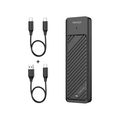 Hanye ポータブルSSD 外付けSSD 1TB USB 3.2 Gen2 10Gbps Type‐C NVMe PCIe Gen4x4 USB A-C USB C-C 2本ケーブル付き 3年保証