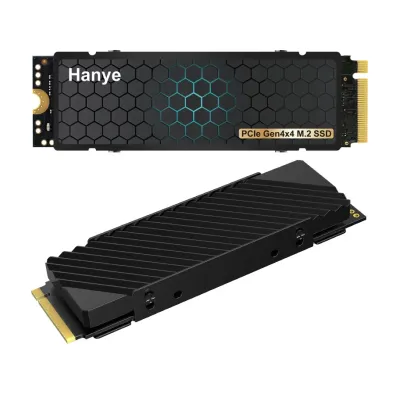 Hanye NVMe SSD 2TB 3D NAND TLC ヒートシンク搭載 PCIe Gen 4x4 PS5 Pro/PS5 Slim/PS5動作確認済み R:7450MB/s W:6700MB/s M.2 2280 エコーパッケージ HE70-2TBNHS1-EB 5年保証