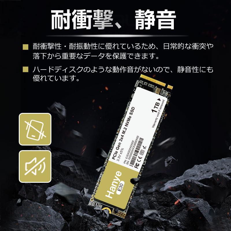 ポイント5倍】Hanye PCIe NVMe M.2 2280 SSD 1TB R:3500MB/s W:3200MB